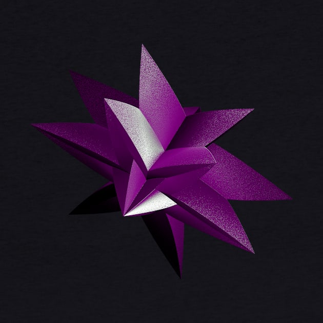 Asexual Pride Pointed Abstract 3D Shape by VernenInk